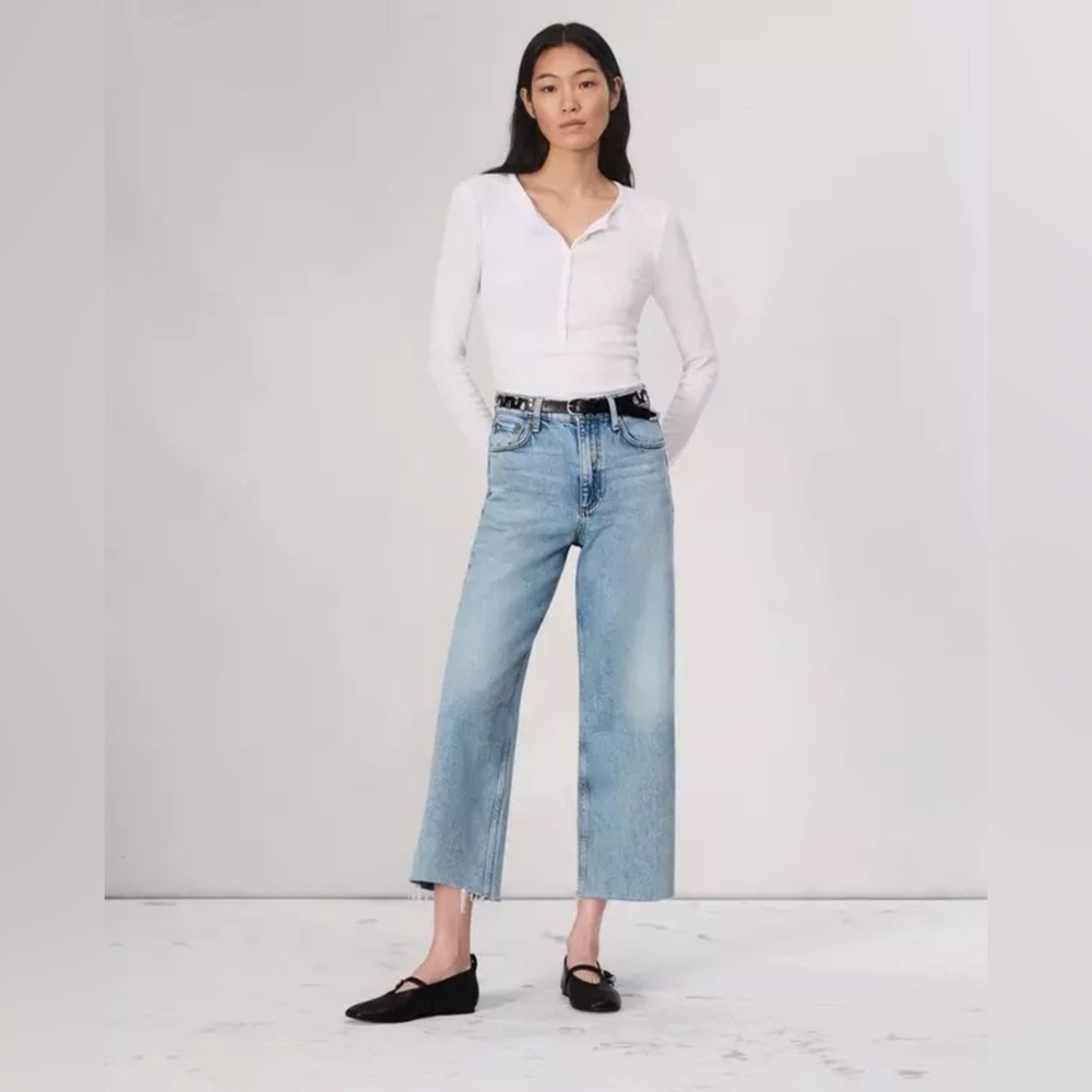 Rag & Bone‎ Andi Ankle-Length Wide Leg Jeans Cecilia  Sz 31